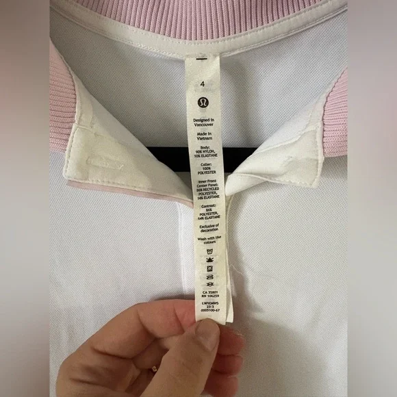 Lululemon Athletica Court Crush‎ White pink Tennis Skort Athletic Dress Size 4S - Picture 4 of 7